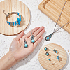 Synthetic Turquoise Pendant Necklace & Bracelet & Earrings Set SJEW-FI0001-15-3