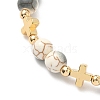 Heart with Eye Alloy Enamel Charm Bracelets BJEW-JB12287-03-4