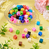150Pcs Opaque Acrylic European Beads SACR-TA0001-59B-5