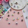 32Pcs 4 Colors Alloy Enamel European Beads MPDL-SZ0001-08-2