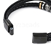 Braided Microfiber Leather Cord Triple Layer Multi-strand Bracelets BJEW-P328-10A-3