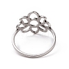 Non-Tarnish 201 Stainless Steel Flower Finger Ring RJEW-J051-32P-3