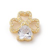 Brass Micro Pave Cubic Zirconia Pendants ZIRC-I069-01G-01-1