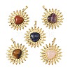 Natural Mixed Gemstone Pendants PALLOY-JF06018-02-1