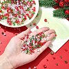 500Pcs Christmas Themed Glass Beads GLAA-YWC0004-05-6