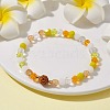 Glass Faceted Round Beaded Stretch Bracelets BJEW-JB10057-03-2