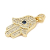 Brass Micro Pave Cubic Zirconia Pendants KK-Q028-64G-2