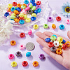 100Pcs Pearlized UV Plating Opaque Acrylic European Beads SACR-TA0001-77B-6