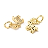 Rack Plating Brass Micro Pave Cubic Zirconia Pendants KK-K377-64G-2