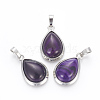 Natural Agate Pendants G-L512-C27-1