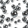 340Pcs 4 Sizes Non-Magnetic Synthetic Hematite Beads Strands G-LS0001-16-4