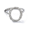 Adjustable 925 Sterling Silver Ring Components STER-K179-42P-2