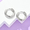 Tarnish Resistant 304 Stainless Steel Huggie Hoop Earrings EJEW-F111-16mm-P-1