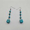 Bohemian Tassel Synthetic Turquoise & Alloy Dangle Earrings for Women RC4749-5-1