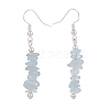 Natural Aquamarine Chips Beaded Jewelry Set SJEW-JS01232-07-6