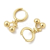 Brass Cherry Hoop Earrings EJEW-M077-19G-02-4