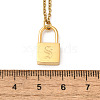 304 Stainless Steel Rolo Chain Pendant Necklaces NJEW-S444-01G-19-3