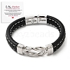 Word Love You Forever Stainless Steel Interlocking Knot Link Bracelet JB753A-1