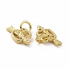 Brass Micro Pave Cubic Zirconia Charms KK-E068-VF038-3