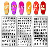 Stainless Steel DIY Nail Art Templates MRMJ-WH0092-026-1