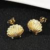 Brass Stud Earrings EJEW-R032-02G-2
