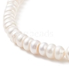 Natural Pearl Beaded Necklace with Brass Clasp for Women NJEW-JN04059-2