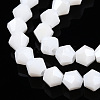 Opaque Solid Color Electroplate Glass Beads Strands EGLA-A039-P6mm-A15-3