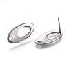 Tarnish Resistant 304 Stainless Steel Stud Earring Findings STAS-E482-01P-1