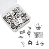 100Pcs 10 Style Tibetan Style Alloy Pendants TIBEP-CJ0001-74-7