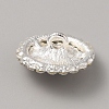 1-Hole Alloy Rhinestone Shank Buttons BUTT-WH0030-22-2