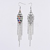 Tassel Earrings X-EJEW-JE03501-2