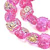 Electroplate Baking Paint Transparent Glass Beads Strands GL-CBA17FF-01J-2