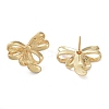 Rack Plating Bowknot Brass Stud Earrings for Women EJEW-NH0002-02G-1