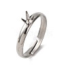 304 Stainless Steel Cuff Ring Components STAS-D372-01P-03-1