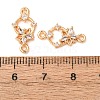Brass Pave Clear Cubic Zirconia Connector Charms CU-CBAEC99-10G-3