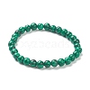 Synthetic Malachite Beaded Stretch Bracelets BJEW-A117-B-16-2