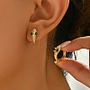 Fashionable Brass Snake Hoop Earrings ML3202-1