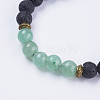 Adjustable Nylon Cord Braided Bead Bracelets BJEW-F308-57A-2