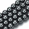 Non-magnetic Synthetic Hematite Beads Strands G-Q892-10mm-1