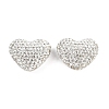 Heart Shaped Polymer Clay Rhinestone Beads CLAY-NH0002-02B-1