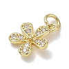 Brass with Rhinestone Charms KK-CBAD872-01G-08-2
