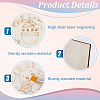 1 Set Unfinished Wood DIY Painting Pendant Decoration WOOD-SP0001-32-5