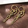 Alloy Skeleton Hoop Earrings EJEW-Z132-01AG-3