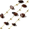 Handmade Natural Mahogany Obsidian Chip Beaded Chains CHC-F020-09G-16-1