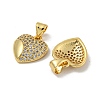 Brass Micro Pave Cubic Zirconia Pendants KK-N254-135E-G-2