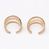 Brass Cuff Earrings EJEW-P188-02G-3