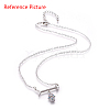 Brass Micro Pave Cubic Zirconia Pendants ZIRC-F098-25-4