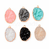 Druzy Resin Pendants RESI-R428-019-1