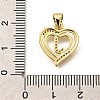 Rack Plating Brass Micro Pave Cubic Zirconia Pendants KK-L226-101G-J-3