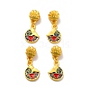 Rack Plating Alloy Enamel European Dangle Charm PALLOY-E006-02MG-01-2